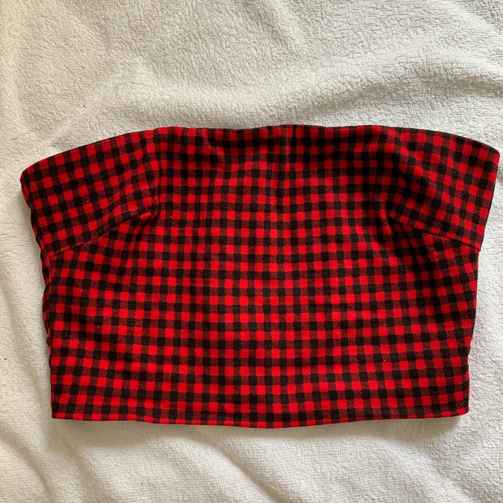 I.AM.GIA red gingham tube.